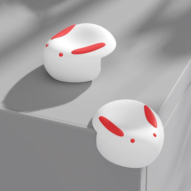 2pcs /Set Rabbit Children Anti-Bump Silicone Corner Guard Table Corner Protective Cover(White)