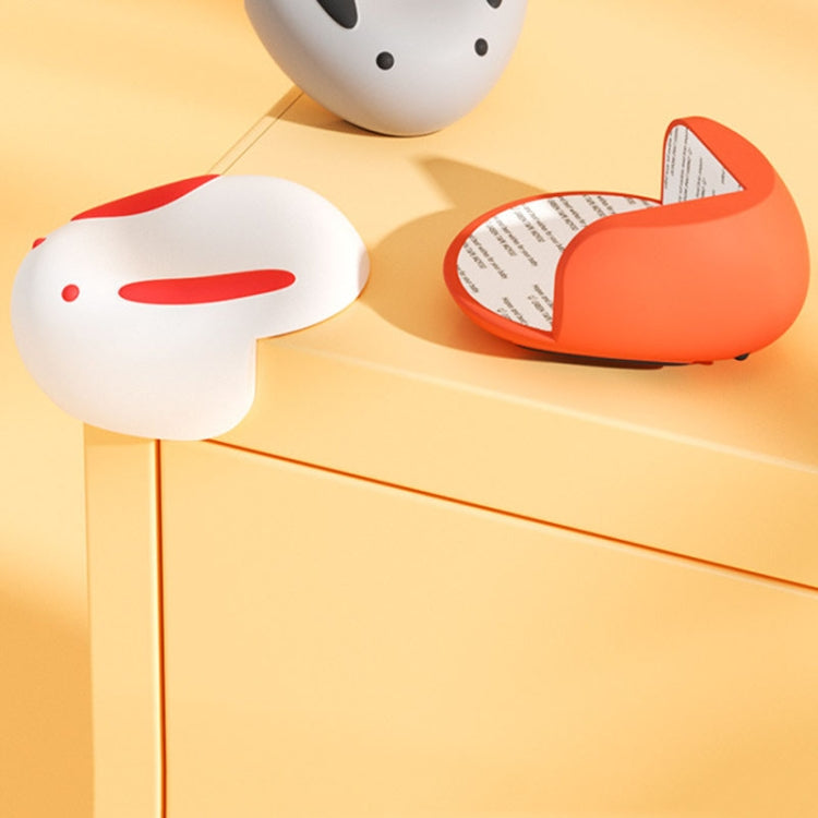 2pcs /Set Rabbit Children Anti-Bump Silicone Corner Guard Table Corner Protective Cover(White)