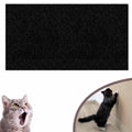 40 x 100cm Trimmable Self-Adhesive Cat Scratching Mat DIY Climbing Cat Scratcher(Black)