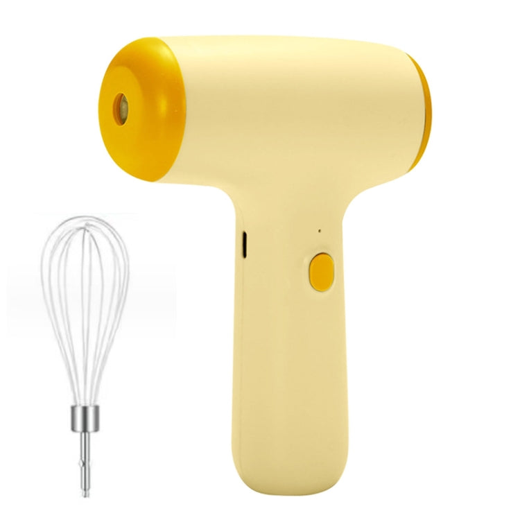 Wireless Mini Handheld Multi-Function Electric Stirring Mixer, Color: Single Stick Beige(5 Gear)
