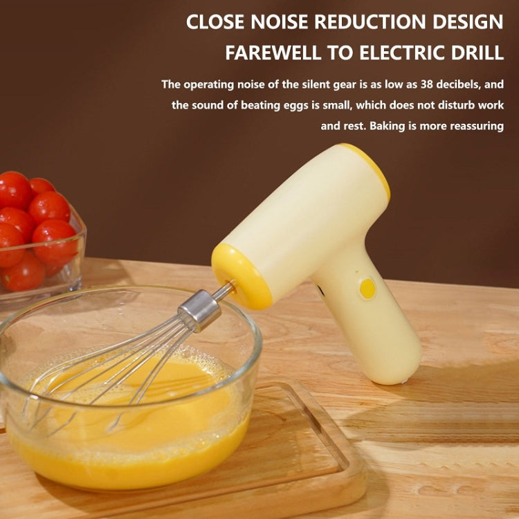 Wireless Mini Handheld Multi-Function Electric Stirring Mixer, Color: Single Stick Beige(5 Gear)