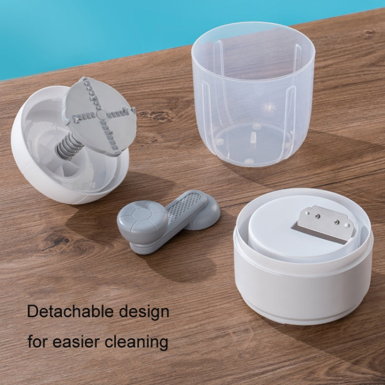 Small Manual Shaved Ice Machine DIY Home Smoothie Maker(White With 1 Mold)