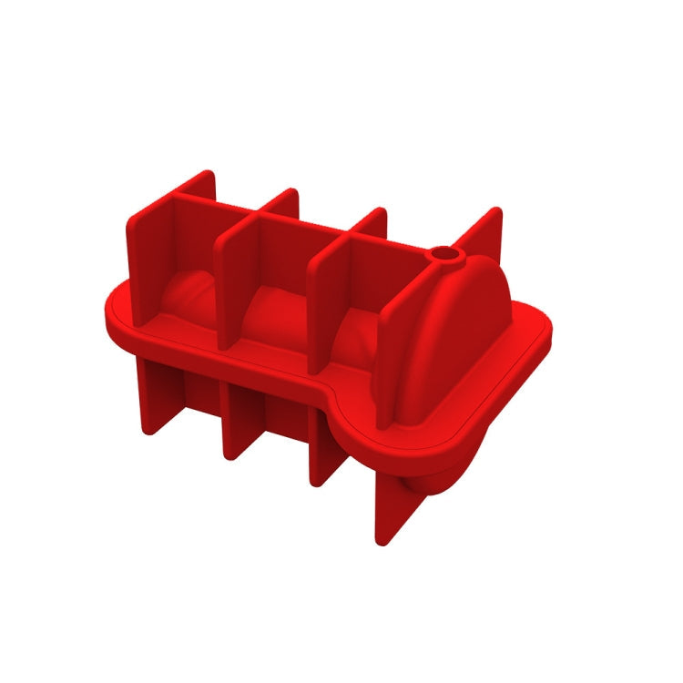 Small Spoof Ice Lattice Mold With Lid Whiskey Ice Maker Self-Sealing Silicone Ice Molds(Red)