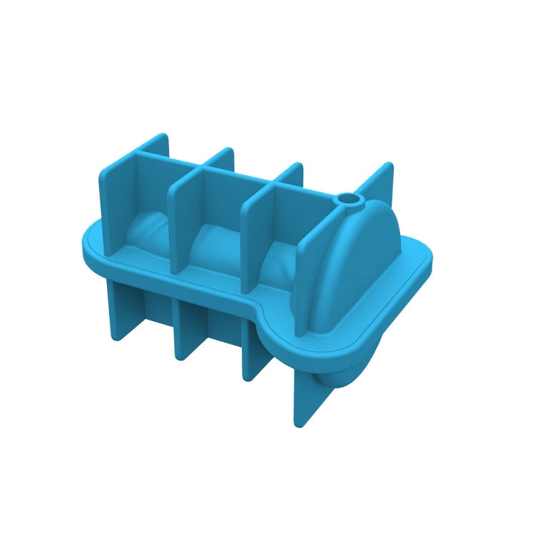 Small Spoof Ice Lattice Mold With Lid Whiskey Ice Maker Self-Sealing Silicone Ice Molds(Blue)