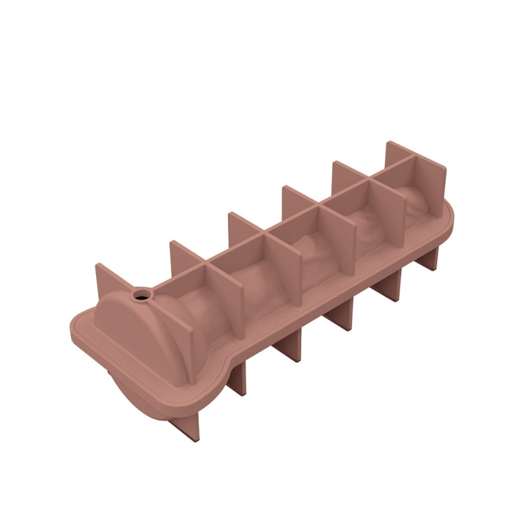 Large Silicone Spoof Ice Lattice Mold With Lid Ice Maker Self-Sealing Ice Molds(Brown)