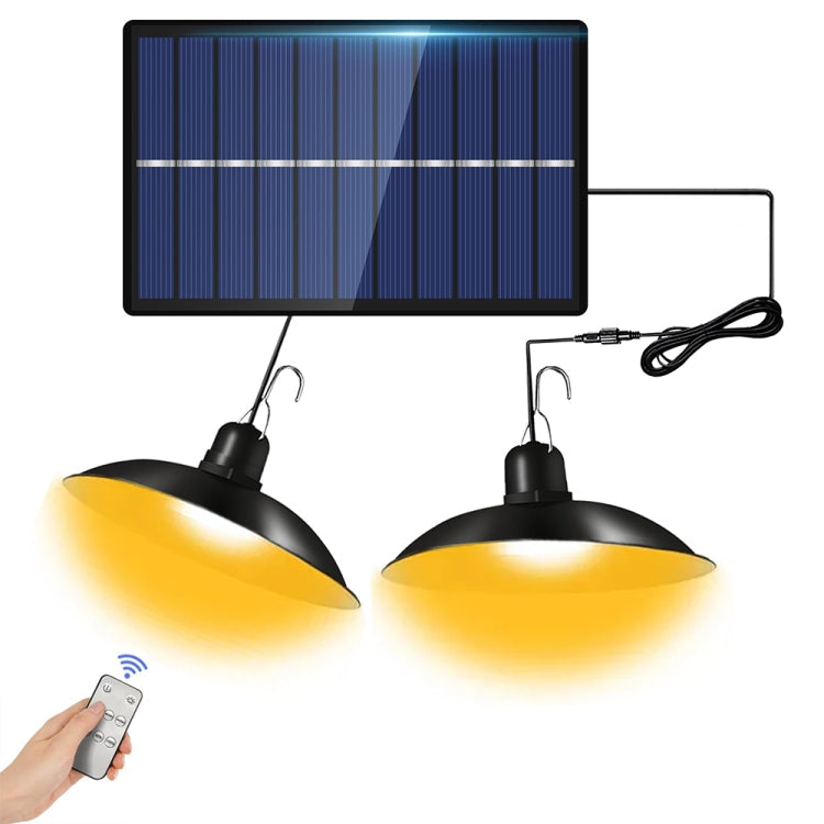 IP65 Waterproof Outdoor Solar LED Bulb Chandelier Indoor Lights, Spec: Double Warm Light with Remote