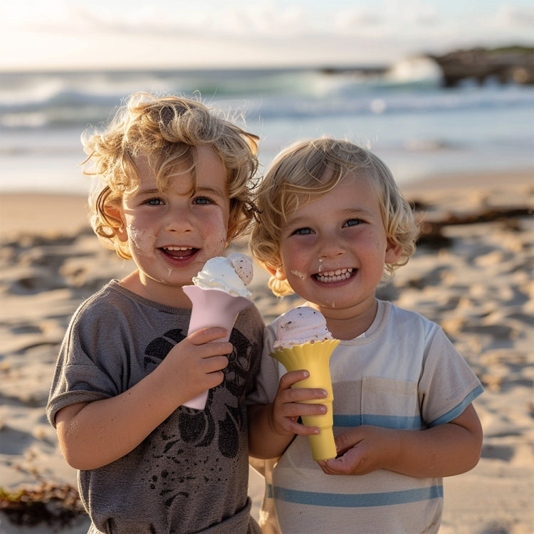 3pcs /Set Foldable Silicone Ice Cream Cone Kids Multifunctional Anti-Dirty Hands Anti-Leak Ice Cream Holder