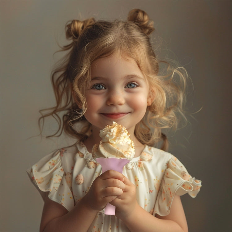 3pcs /Set Foldable Silicone Ice Cream Cone Kids Multifunctional Anti-Dirty Hands Anti-Leak Ice Cream Holder