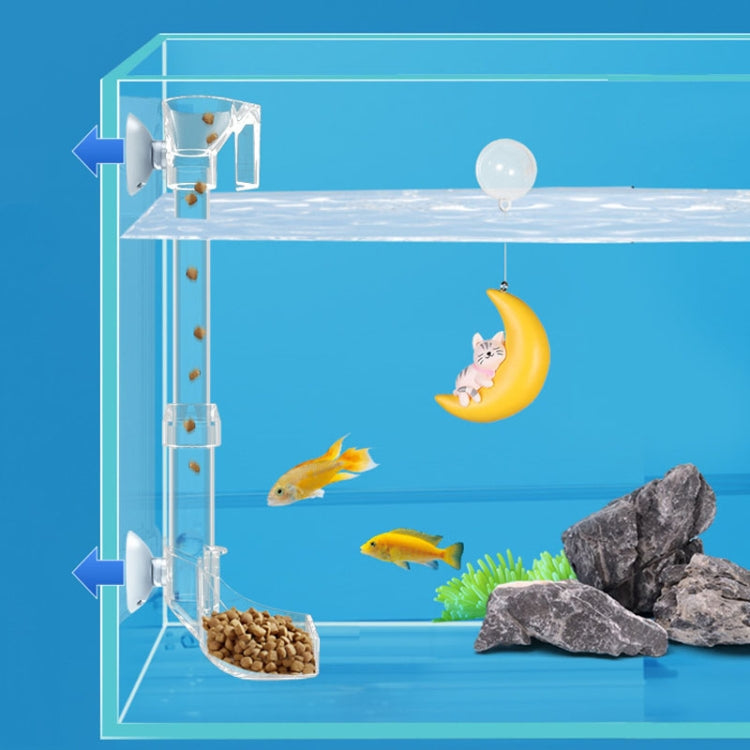 13-18cm Fish Tank Feeding Tube Acrylic Feeder Small Fish Feeding Tube