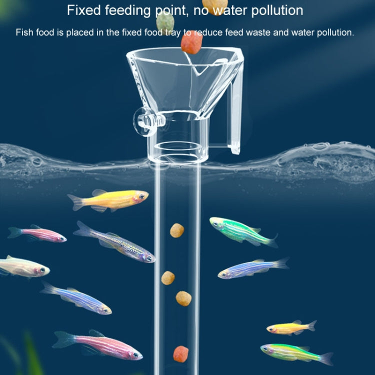 13-18cm Fish Tank Feeding Tube Acrylic Feeder Small Fish Feeding Tube