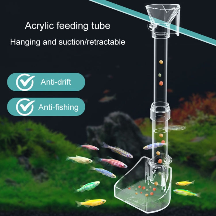 13-18cm Fish Tank Feeding Tube Acrylic Feeder Small Fish Feeding Tube