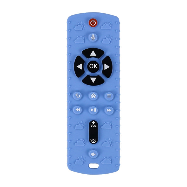Baby Simulation Silicone Remote Control Can Press Tooth Glue Preventing Eating Hands Teething Stick, Color: 2nd Generation Blue