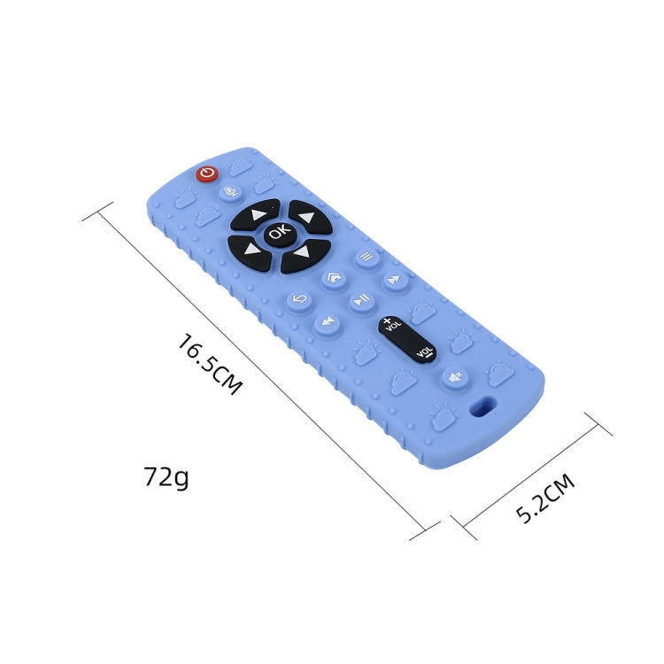 Baby Simulation Silicone Remote Control Can Press Tooth Glue Preventing Eating Hands Teething Stick, Color: 2nd Generation Blue