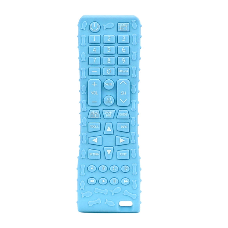 Baby Simulation Silicone Remote Control Can Press Tooth Glue Preventing Eating Hands Teething Stick, Color: 1st Generation Blue