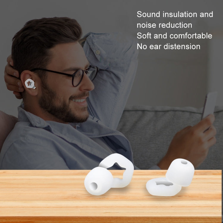 3pairs /Set Sleep Anti-noise Soundproof Earplugs Noise Reducing Swimming Silicone Earplugs(White)