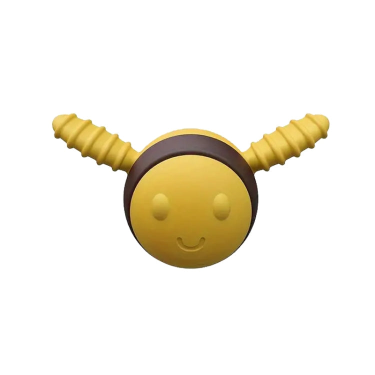 Bee Shaped Teether Teething Stick Baby Anti-Snacking Toys, Color: Yellow Brown No Silk Print