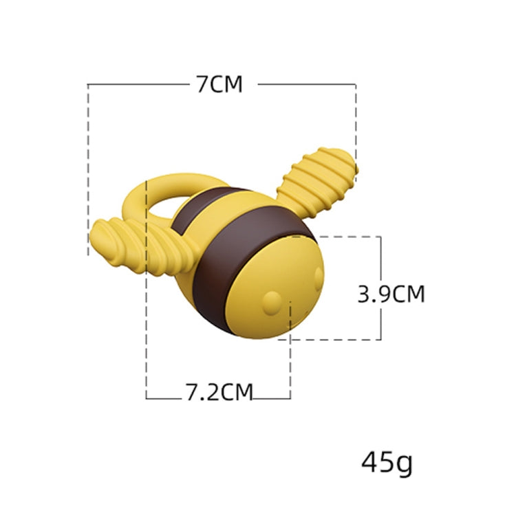 Bee Shaped Teether Teething Stick Baby Anti-Snacking Toys, Color: Yellow Black Printing