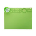 50x40cm Silicone Double Bowl Painting Pad Graffiti Oil Painting Mat Erasable and Washable Silicone Pad(Green)