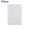 6 x 8cm 100pcs Pearlescent Film Packaging Ziplock Bag Translucent Plastic Self-Sealing Bags