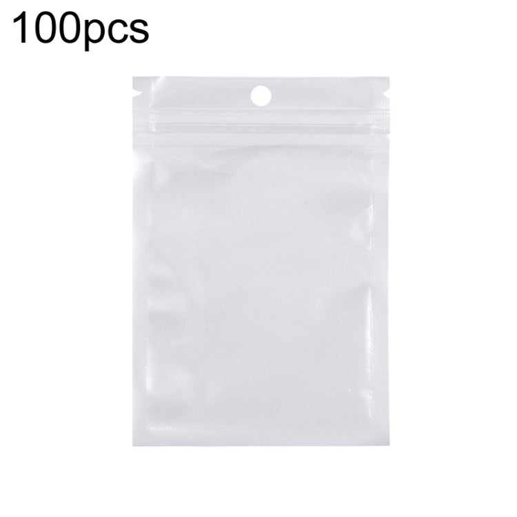 6 x 8cm 100pcs Pearlescent Film Packaging Ziplock Bag Translucent Plastic Self-Sealing Bags