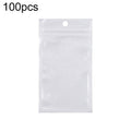6 x 15cm 100pcs Pearlescent Film Packaging Ziplock Bag Translucent Plastic Self-Sealing Bags