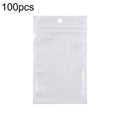 12 x 15cm 100pcs Pearlescent Film Packaging Ziplock Bag Translucent Plastic Self-Sealing Bags