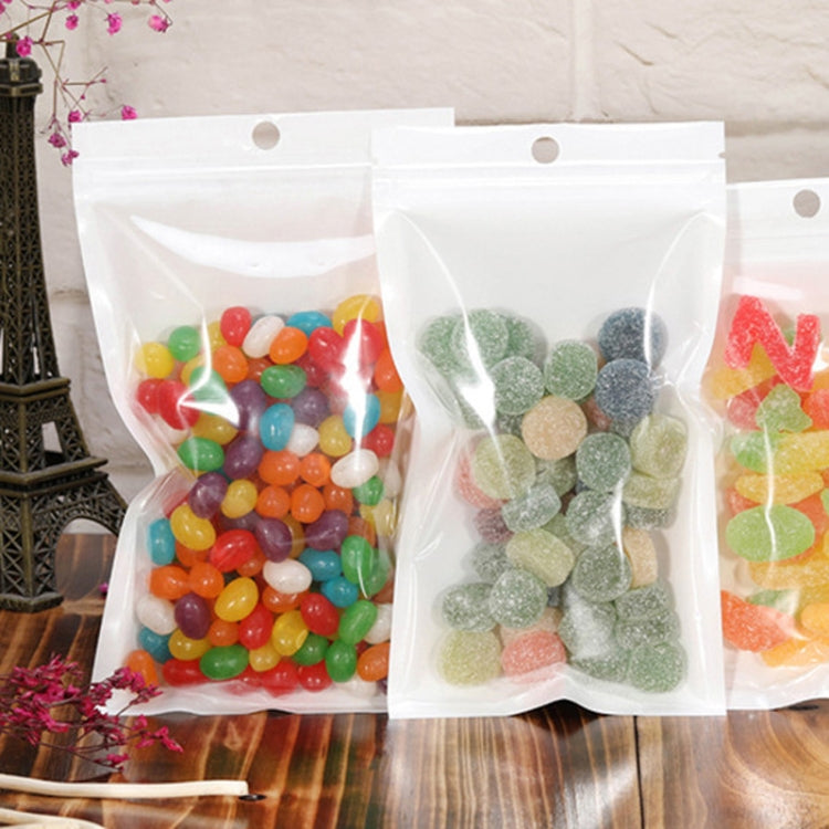 7 x 18cm 100pcs Pearlescent Film Packaging Ziplock Bag Translucent Plastic Self-Sealing Bags