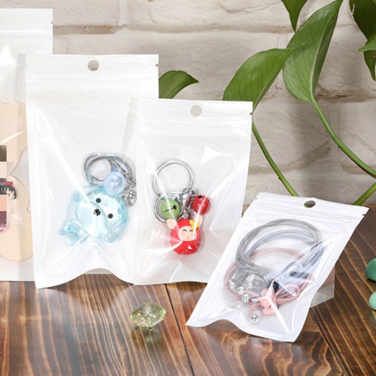6 x 8cm 100pcs Pearlescent Film Packaging Ziplock Bag Translucent Plastic Self-Sealing Bags