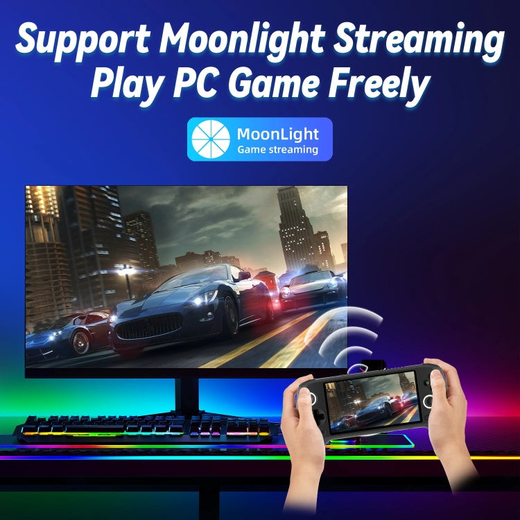 ANBERNIC RG556 Handheld Game Console Android 13 System 5.48-Inch AMOLED Screen WIFI Bluetooth Game Player 128GB+256GB(Black)