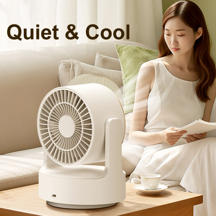 3 In 1 Multifunctional Desktop Fan with LED Light Cosmetic Mirror Rechargeable Oscillating
