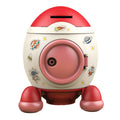 Children Cartoon Rocket Money Bank Savings Bank Ornament Gifts For Boys And Girls(Pink)