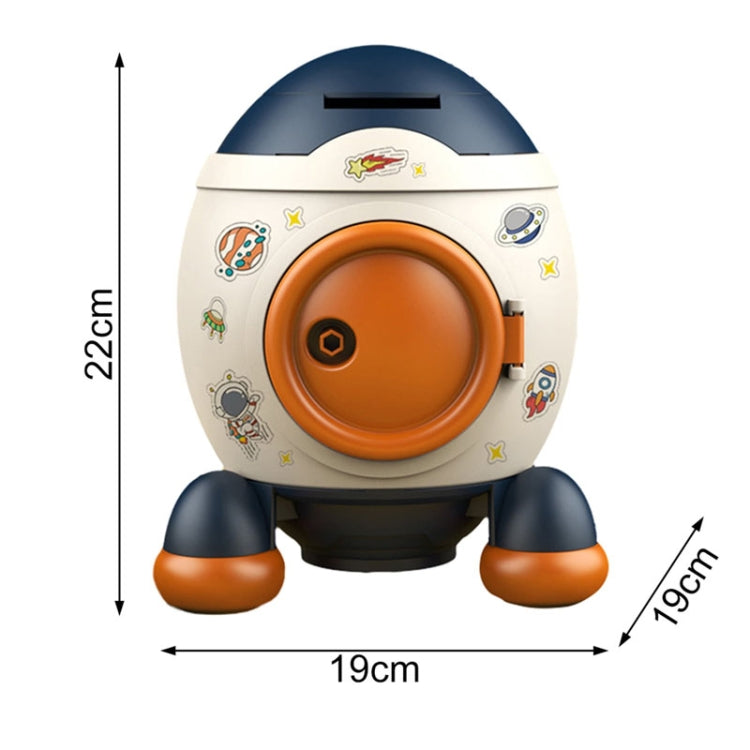 Children Cartoon Rocket Money Bank Savings Bank Ornament Gifts For Boys And Girls(Pink)