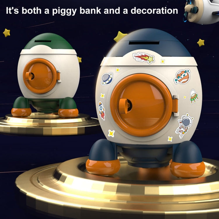 Children Cartoon Rocket Money Bank Savings Bank Ornament Gifts For Boys And Girls(Pink)