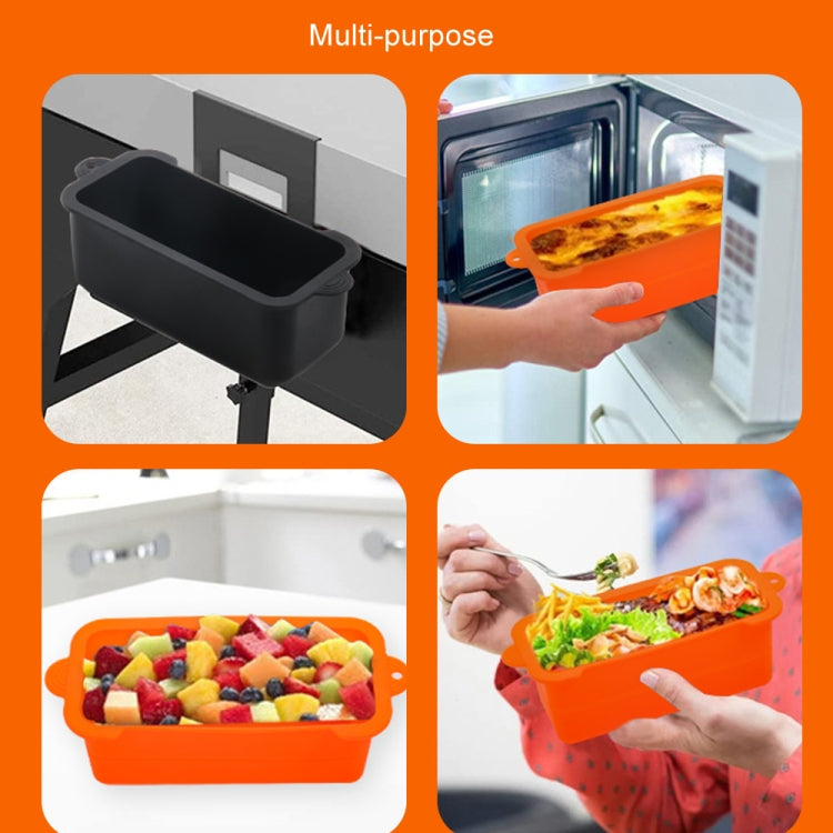For Blackstone Baked Oil Box Silicone Inner Linery Baking Dish Oil Collector Barbecue Cup Pad(Black)