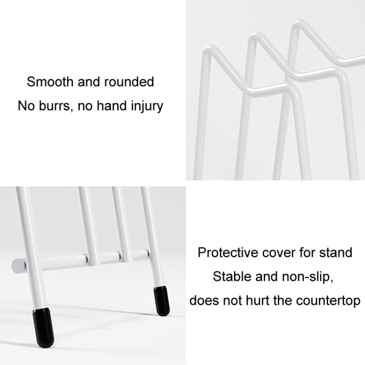 Kitchen Countertop Chopping Board Place Rack Multifunctional Multi-Layer Pot Lid Storage Shelf(White)