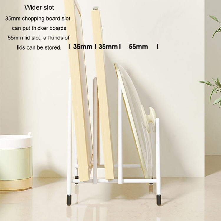 Kitchen Countertop Chopping Board Place Rack Multifunctional Multi-Layer Pot Lid Storage Shelf(White)