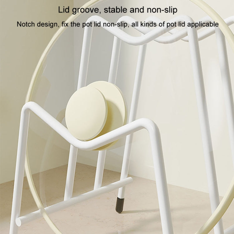 Kitchen Countertop Chopping Board Place Rack Multifunctional Multi-Layer Pot Lid Storage Shelf(White)