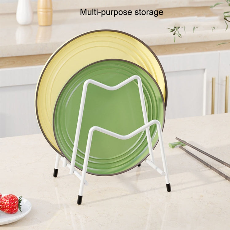 Kitchen Countertop Chopping Board Place Rack Multifunctional Multi-Layer Pot Lid Storage Shelf(White)