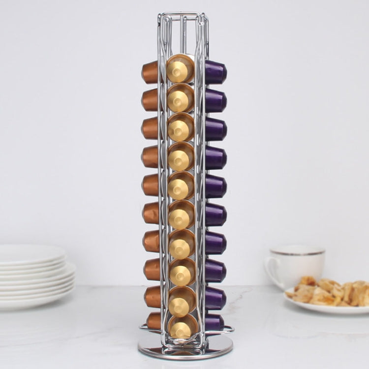 Home Capsule Coffee Rack Electroplated Iron Capsule Storage Stand(360 Degree Rotation)