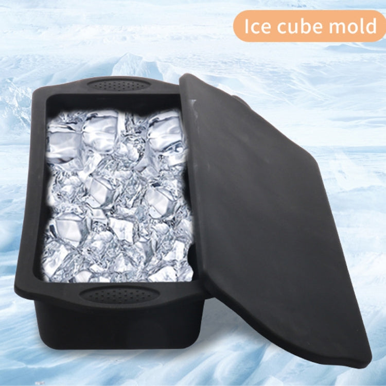 Silicone Ice Lattice Molds Ice Storage Box With Lid, Specification: With Lid 1.5L (Blue)