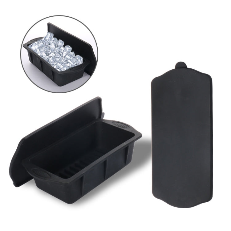 Silicone Ice Lattice Molds Ice Storage Box With Lid, Specification: With Lid 1.5L (Blue)
