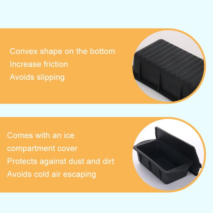 Silicone Ice Lattice Molds Ice Storage Box With Lid, Specification: With Lid 1.5L (Blue)