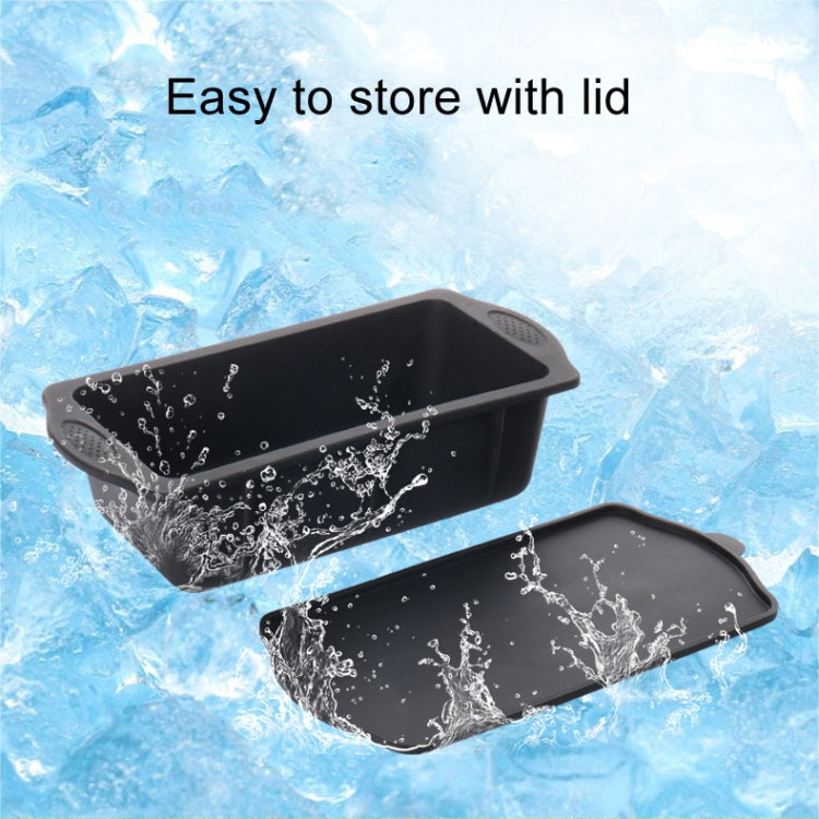 Silicone Ice Lattice Molds Ice Storage Box With Lid, Specification: With Lid 1.5L (Blue)