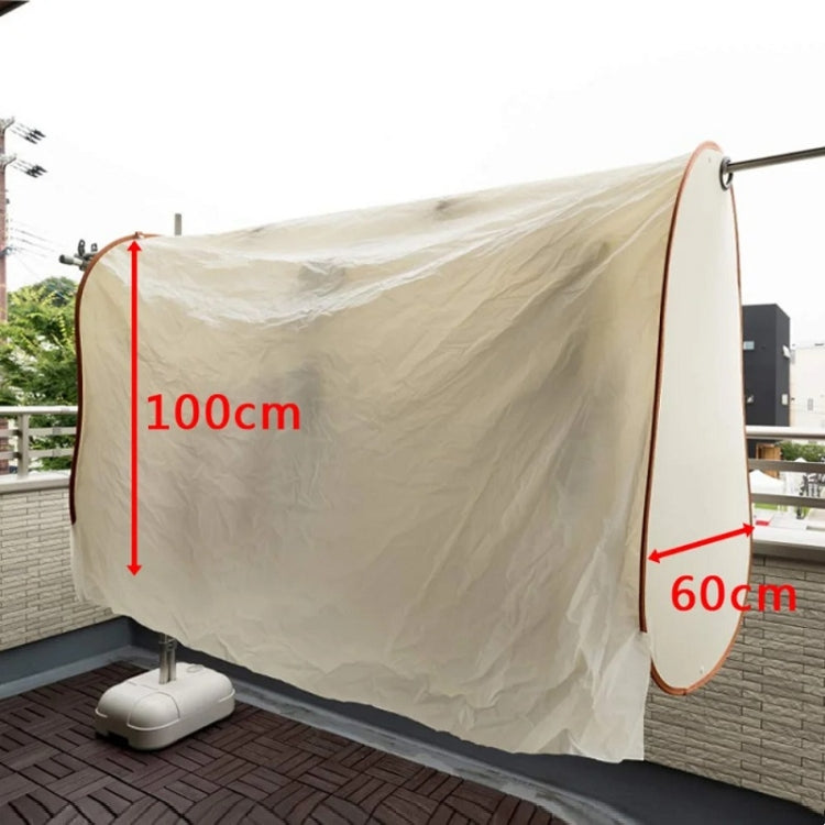 Outdoor Clothes Drying Dustproof Rainproof Sun Protection Cover, Color: Lengthen Beige