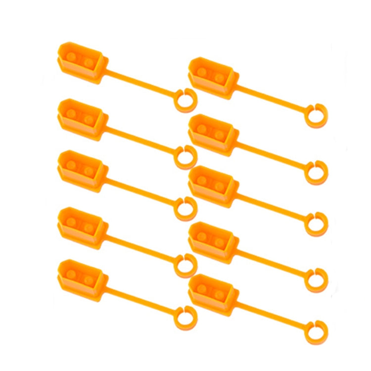 10pcs /Pack XT60 Lithium Battery Plug Protective Cover Plug Dustproof Anti-oxidation Insulation Cover(Yellow)