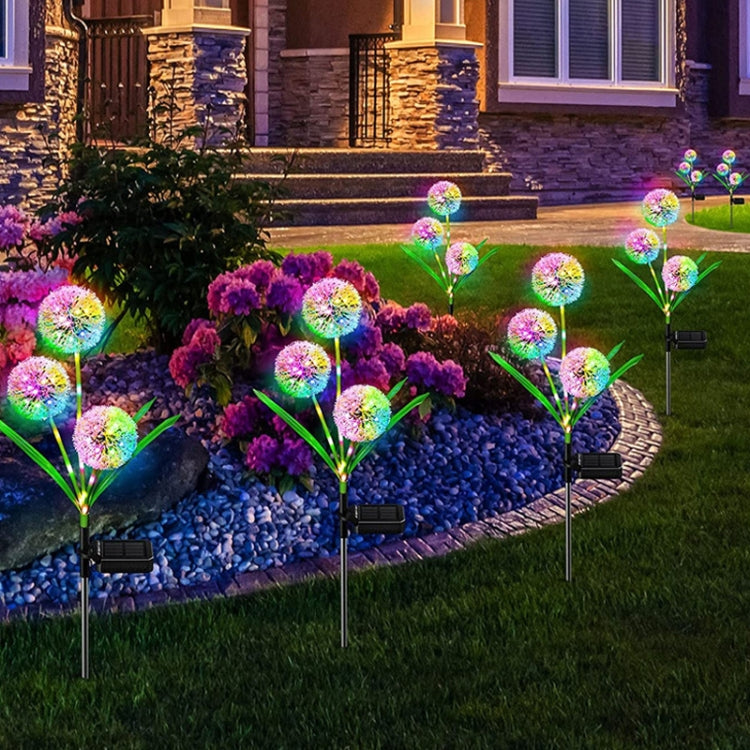 Dandelion Lawn Ground Plug Light Decoration Outdoor Solar LED Garden Lights, Model: 3 Head
