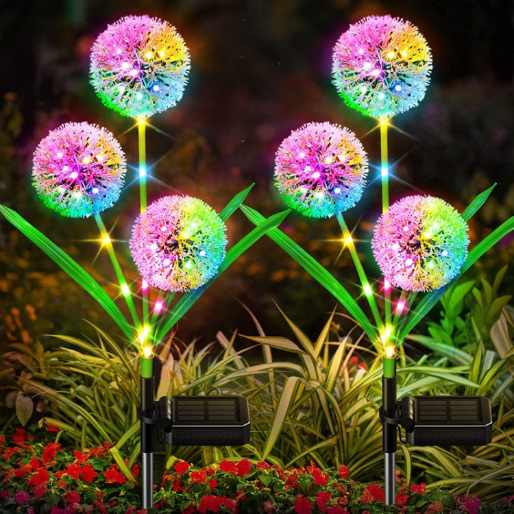 Dandelion Lawn Ground Plug Light Decoration Outdoor Solar LED Garden Lights, Model: 3 Head