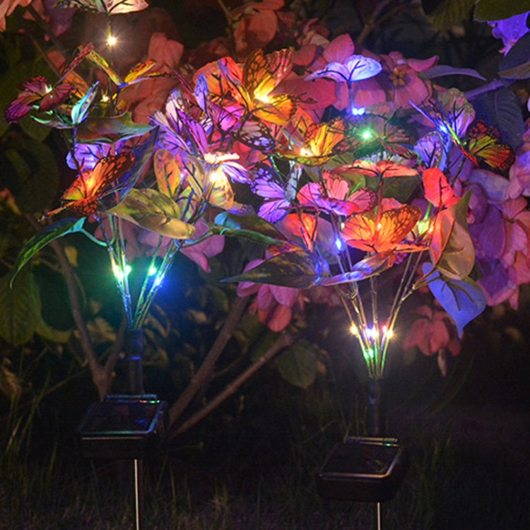 Lawn Ground Plug Light Decoration Outdoor Solar LED Garden Lights, Model: Butterfly Flower