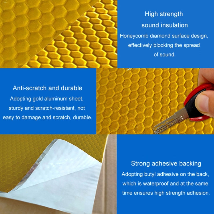50x58cm Sewer Pipe Self-Adhesive Soundproofing Damping Sheet Car Acoustic Panel