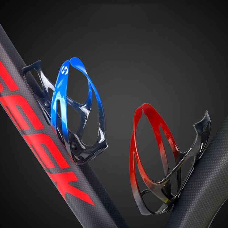 TOSEEK Outdoor Cycling Carbon Fiber Open Water Bottle Cage, Color: Orange Glossy